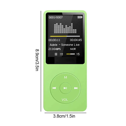 Portable Bluetooth MP3 Music Player - Lossless Audio FM Radio Sports Walkman Recorder