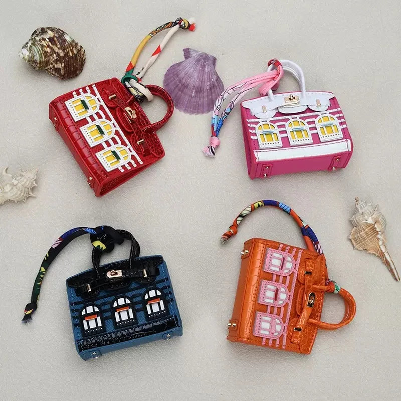 Mini Backpack Headphone Bag – Creative Hanging Case for AirPods 4/3/Pro2 & Galaxy Buds with Lanyard