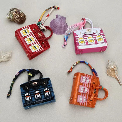 Mini Backpack Headphone Bag – Creative Hanging Case for AirPods 4/3/Pro2 & Galaxy Buds with Lanyard