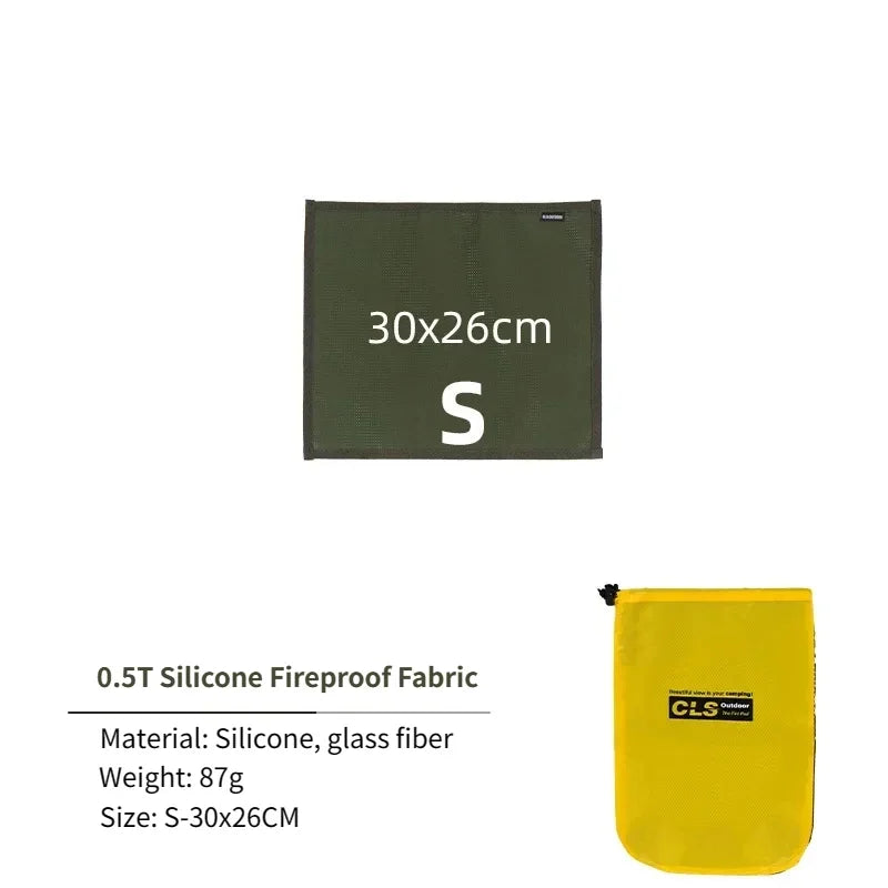 Outdoor Camping Fireproof Mat – Flame Retardant Picnic, Barbecue & Insulation Blanket, High-Temperature Fiberglass Mat