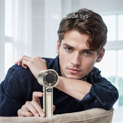 Portable Mini Bladeless Hand Fan – USB Rechargeable Handheld Personal Fan with 120-Speed High-Speed Airflow, Electric Cooling Fan