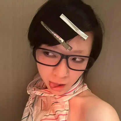 Japanese Korean Retro Square Glasses – Harajuku Clear Frame Eyewear with Blue Light Blocking