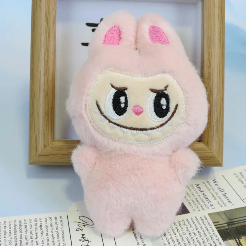 5pcs Labubu Plush Toy Set – Kawaii White Stuffed Plushies, Keychain & Pillow Accessories for Kids
