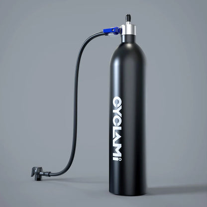 CYCLAMI 1.2L Aluminum Tire Booster – MTB & Road Bike Tubeless Inflator Air Bottle with Valve Cylinder