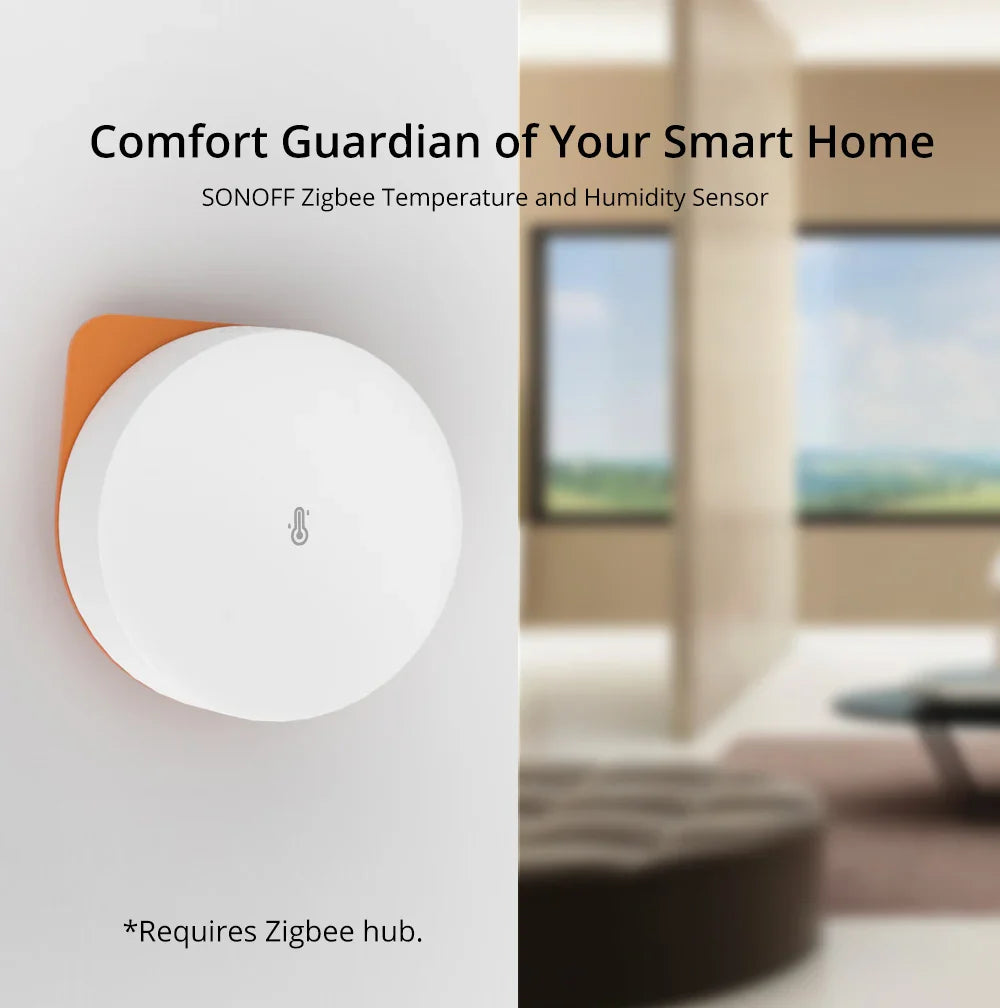 SONOFF SNZB-02P Zigbee Temperature & Humidity Sensor – Smart Home Thermometer, Works with Alexa, Google Home & SmartThings