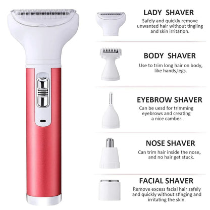Electric Female Shaver – All-in-One Intimate Care for Armpit & Pubic Hair Trimming and Shaving