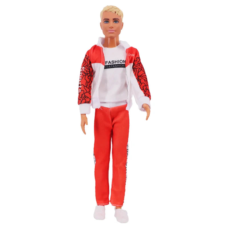 1/6 Boyfriend Doll Clothes Set — High-Quality Sparkling Top & Pants with Wool Hat for Ken Dolls