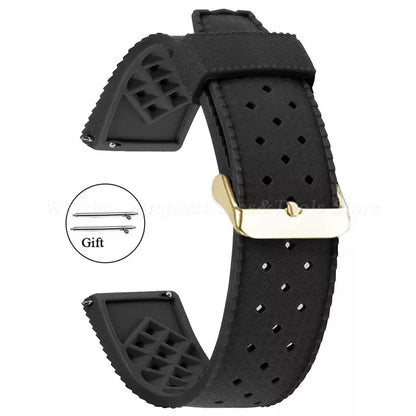 Premium Tropic Silicone Watch Strap – 20mm & 22mm Quick Release Waterproof Rubber Bracelet for Seiko, Oris & Omega