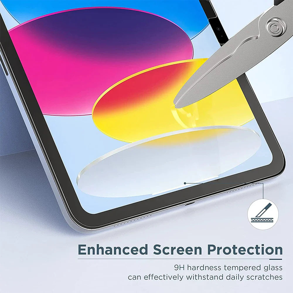 Tempered Glass Screen Protector for iPad A16 9th/10th Gen, Pro 13 M4, Air 11 M2/M3/5/4/3/2, Mini 6/7
