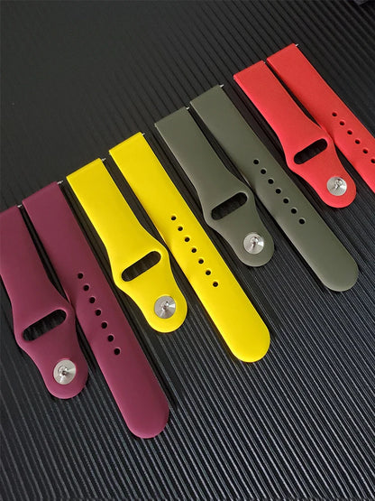 20mm/22mm Silicone Watch Strap – Compatible with Samsung Galaxy Watch 7/6/4 Classic, 5 Pro, 3, Active 2, Gear S3 & Huawei GT 2e/3/4 Bands