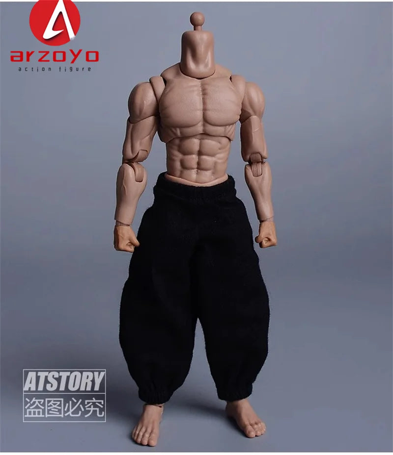 1/12 Scale Vintage Kung Fu Outfit – T-Shirt, Lantern Pants & Suit Clothes for 6" Romankey Male Action Figures