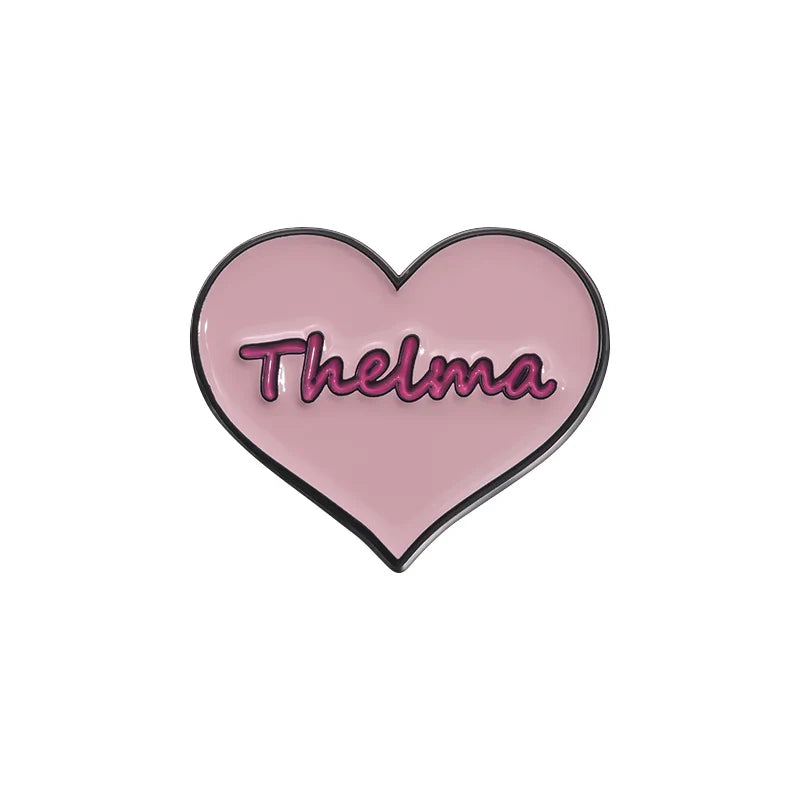 Pink Heart Brain Ghost Enamel Brooch – Gothic Retro Radio & TV Badge, Funny Punk Lapel Pin Jewelry Gift