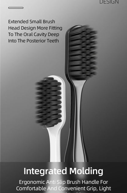 Y-Kelin Extra Hard Bristle Toothbrush Set – Small & Medium Brushes for Men, Household Oral Care