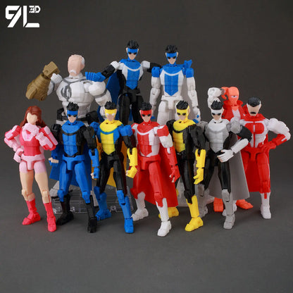 9L3D Superman & Batman Action Figures – Multi-Jointed Poseable LUCKY13 Titan13 Collectible Hero Toys