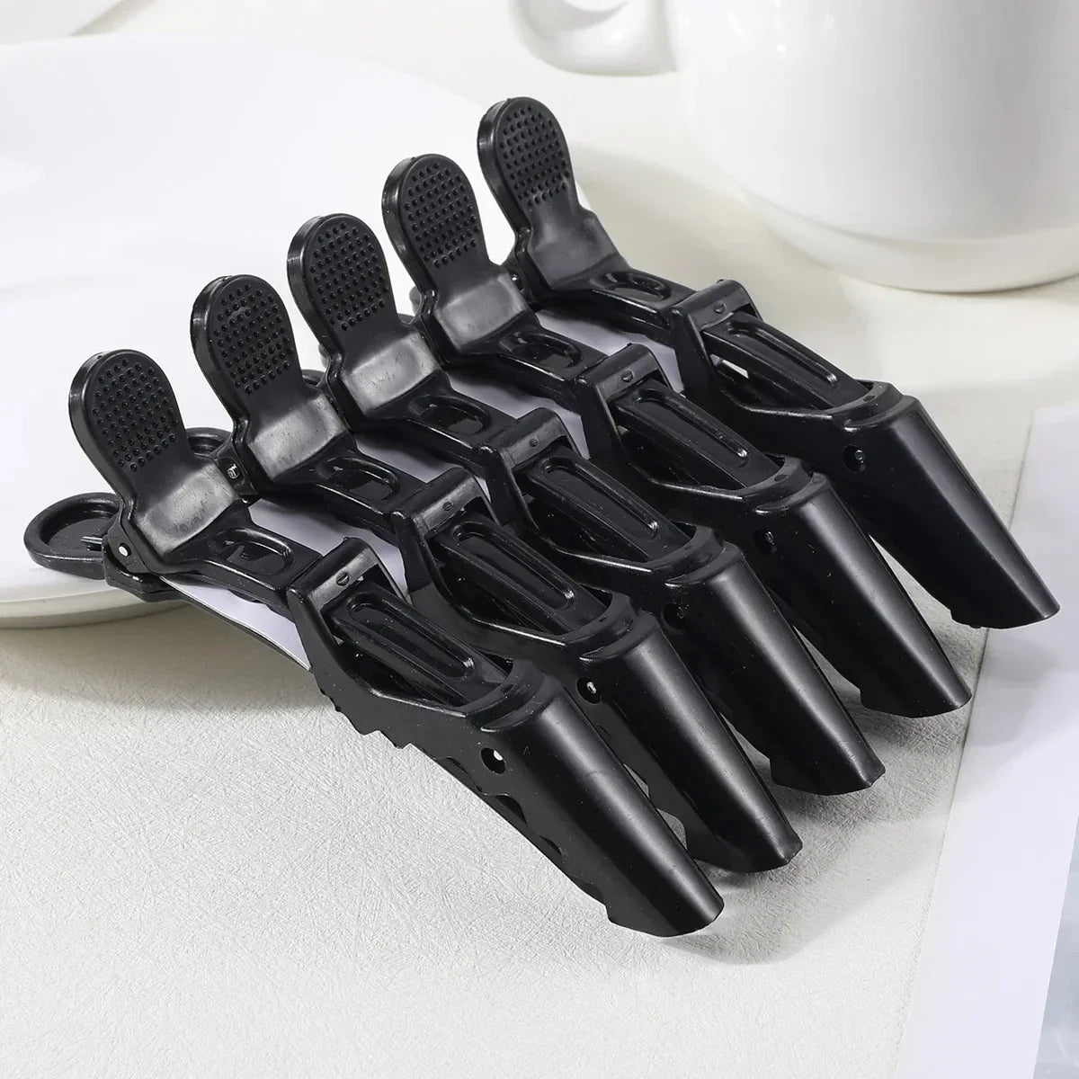 5/6PCS Alligator Hair Clips – Hairdressing Clamps & Crocodile Section Clips for Salon Styling and Barber Use
