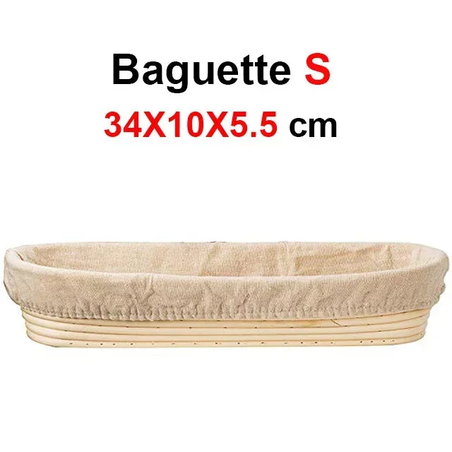 Handmade Natural Rattan Bread Proofing Basket — Wicker Dough Fermentation Banneton for Sourdough Baking