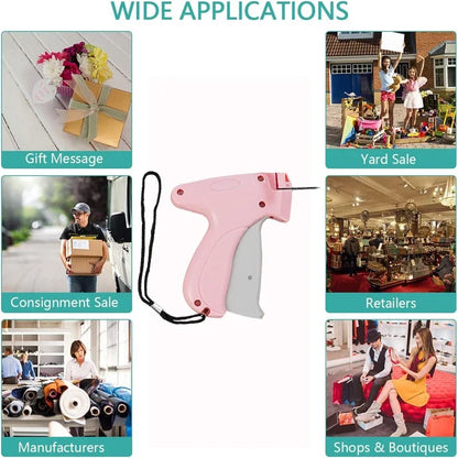 Garment Label Gun – Soft Silicone Pinless Snap Sewing Tool with Quilt Holder, Hangtag Gun & Anti-Slip Design