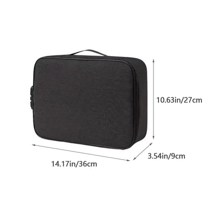 3-Layer Document Organizer Briefcase – Portable File Folder Holder for Passport, Papers & Home Office Storage Case for Men & Women