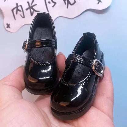 45CM BJD Doll Snow Boots — 1/4 Scale Work Dress Long Boots, Academy Style Uniform Leather Mary Jane Shoes for Dolls