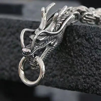 1M Dragon Self-Defense Bracelet – Fashion Hip Hop Personal Security Whip, Universal Stainless Steel for Men & Women