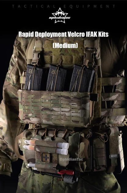 OphidianTac Outdoor First Aid Bag – Rapid Deployment Medium IFAK MOLLE Medical Pouch for Hunting Vest Accessories