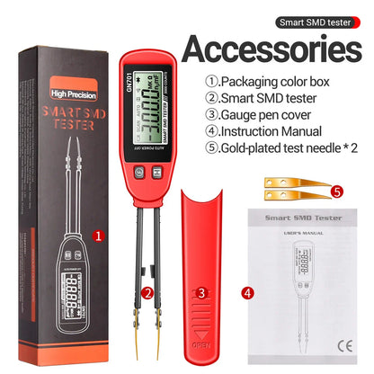 GN701 Smart SMD Tester – Multimeter for Capacitance, Resistance & Diode with LCD Display (3000 Counts)