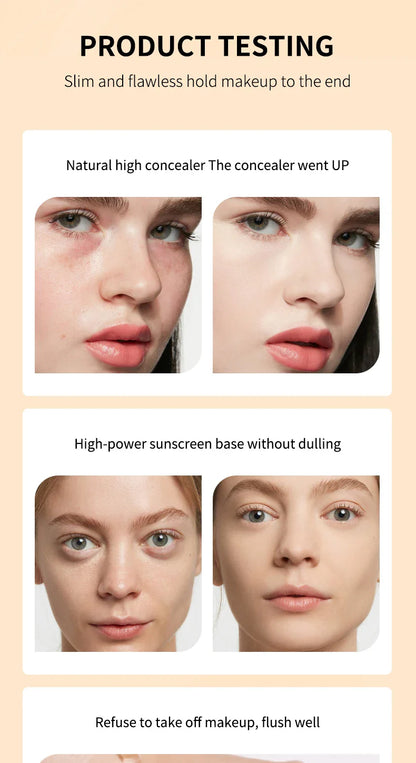 Ocheal 30g CC Cream Foundation – Waterproof Concealer, SPF 50+ Moisturizing Sunscreen, Long-Lasting Brightening Makeup Primer