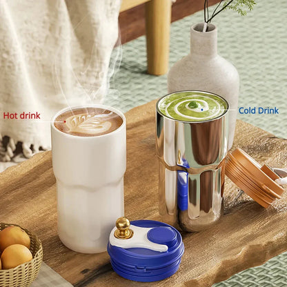 Smart LED Temperature Thermos Bottle - Stainless Steel Coffee Mug Cup with Digital Display, Portable Hydroflask for Water, Tea & Coffee - Ideal Gift for Students