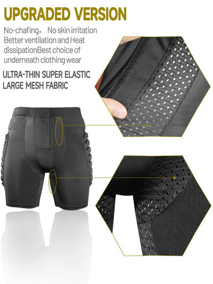 AVIVOR 3D Protective Shorts – Unisex Snowboard & Ski Sports Hip Protection Pad