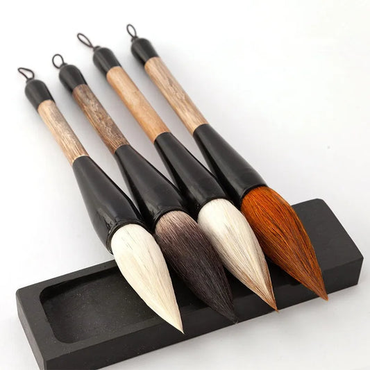 Large Chinese Calligraphy Brush – Weasel, Wolf & Bear Hair for Big Character Writing & Spring Festival Couplets