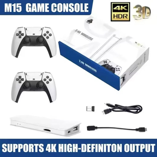 M15 4K HD Video Game Console – Wireless Handheld Retro Game Stick with Controller, 64GB, 20,000+ Games (2026 Hot Sale)