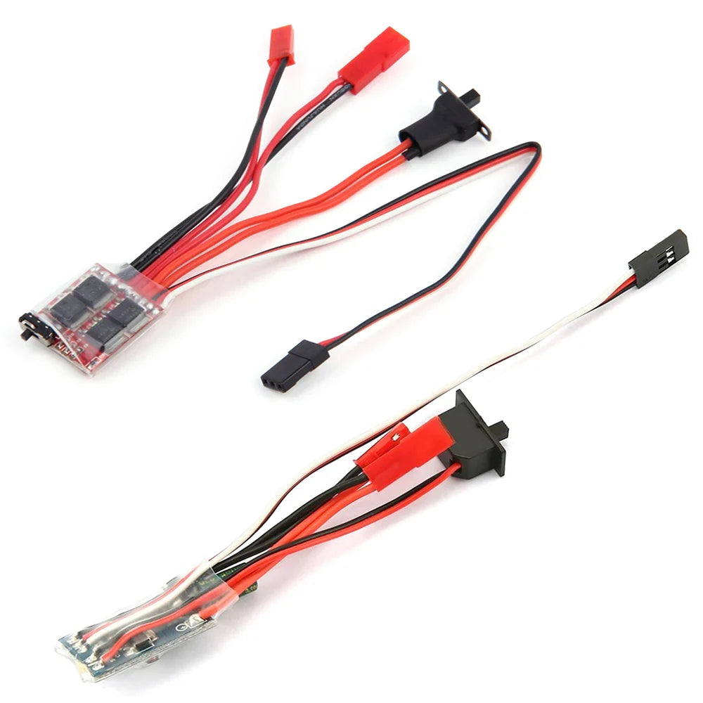 Micro ESC 20A 30A Brushed Electric Speed Controller – RC ESC for 2S 4-8V, DIY Mini 1/16 1/18 1/24 RC Car, Boat, Tank w/Brake