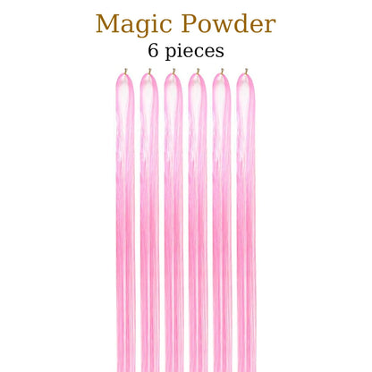 48-Inch Hair Tinsel Kit – 1200 Strands, 12 Colors Sparkling Fairy Hair Extensions with Tool