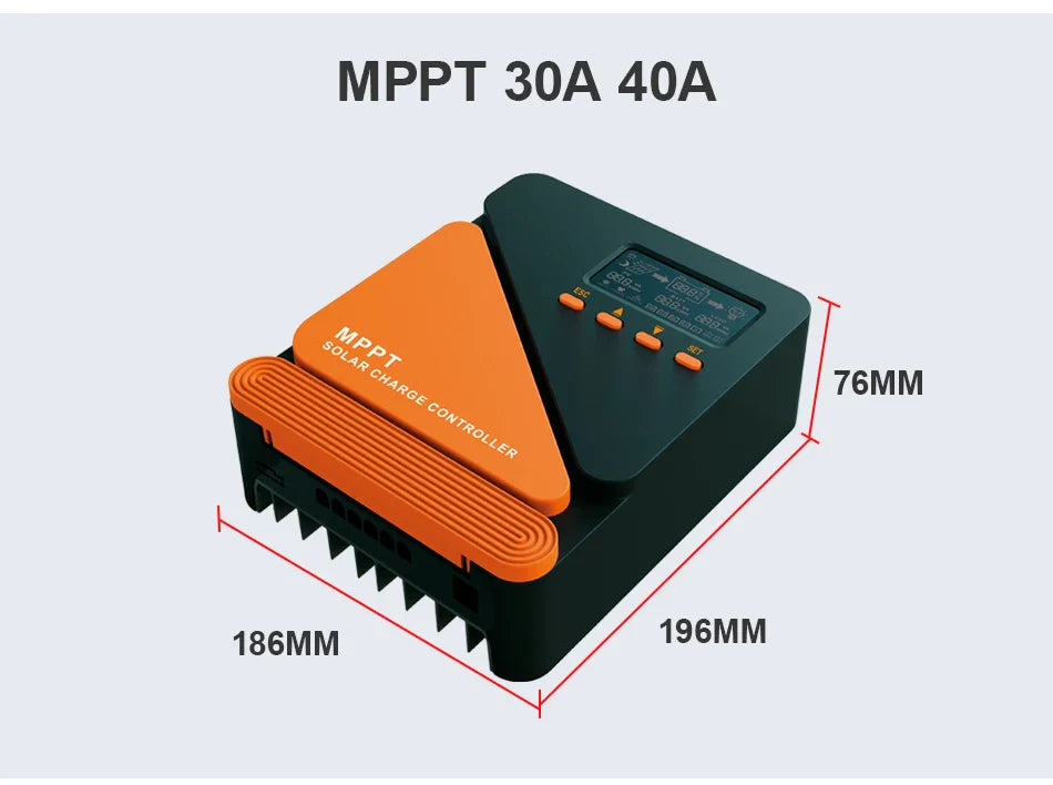 EASUN MPPT Solar Charge Controller — 10A-60A Regulator for 12V/24V Battery, 100V PV Input