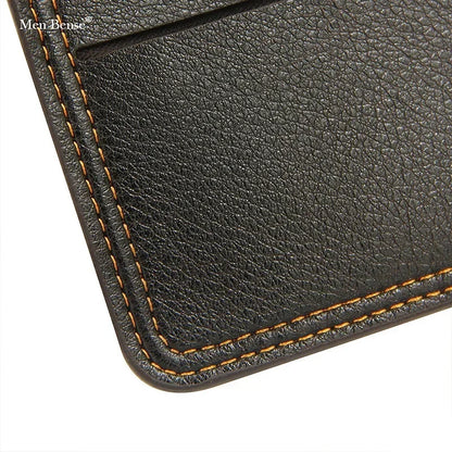 Men's Short Bifold Wallet – Slim Faux Leather Business Card Holder, Billfold Purse Clutch for ID & Credit Cards