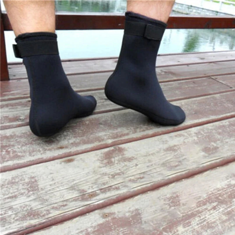 3mm/5mm Neoprene Diving Socks – Non-Slip, Warm Patchwork Wetsuit Shoes for Adults, Surfing, Swimming & Snorkeling Boots
