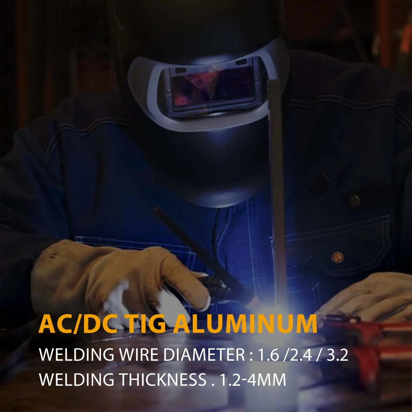 HITBOX 200A 6-in-1 HF TIG AC/DC Aluminum Welder — MMA ARC Argon Digital Pulse Stainless Welding Machine, 2T/4T HBT250P 220V