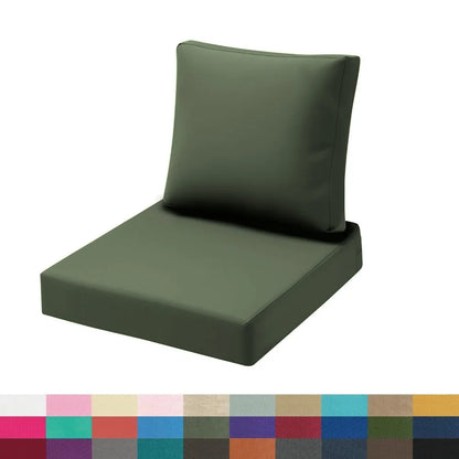 Custom Waterproof Seat & Back Cushion Set – Chair, Sofa & Bench Pads for Patio, Garden & Bay Window Comfort Decor
