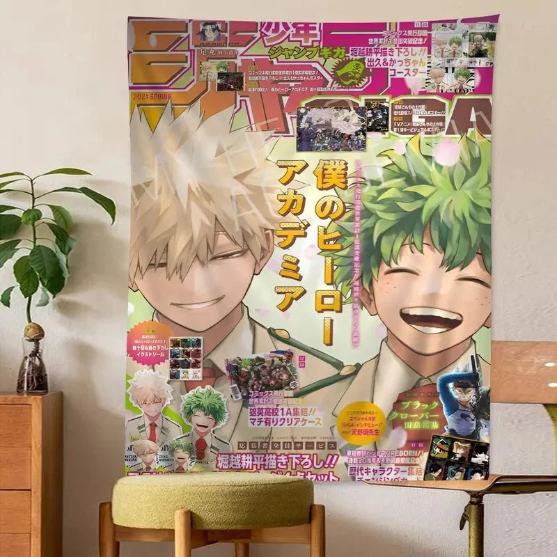 My Hero Academia Anime Tapestry Wall Hanging – Cute Decorative Room Decor for Bedroom, Living Room & Home Interior Styling