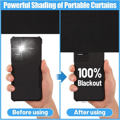 100% Removable Light Blocking Window Cloth - DIY Total Blackout Glass Privacy - Darkening Window Tint Black Sticker