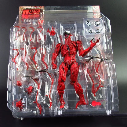 AMAZING YAMAGUCHI Carnage Venom Action Figure — KAIYODO Spider-Man Legends Movable Model Toy Gift for Kids and Collectors