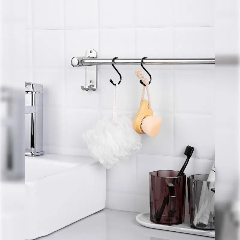 10/50pcs Metal S-Shape Hooks – Multi-Function Hangers for Kitchen, Bathroom, Bedroom, Clothes, Bags & Plants