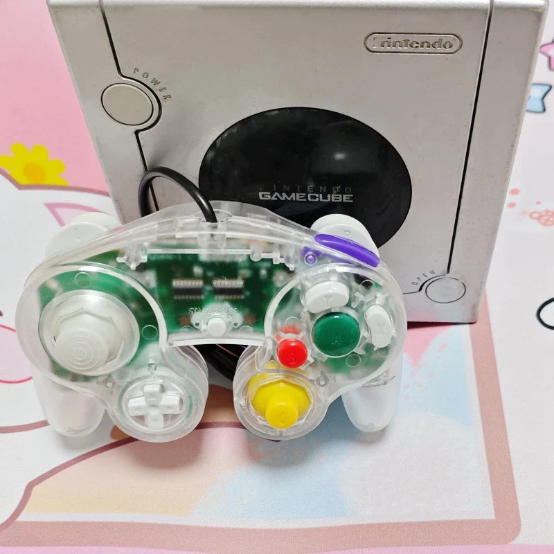 Transparent Wired GameCube Controller – Joystick for NGC & Wii Console Compatibility
