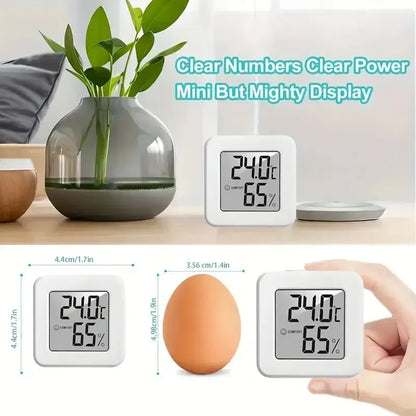 Indoor Mini Temperature & Humidity Meter – Portable Digital Display for Bedroom & Home