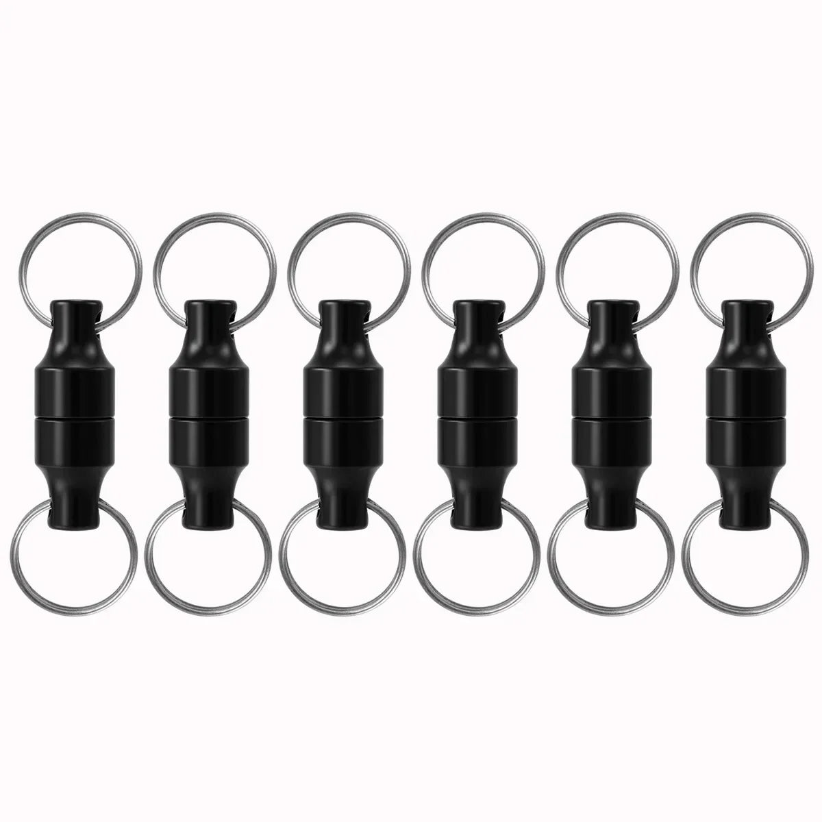 Strong Magnetic Keychain with Metal Ring – Anti-Loss Carbon Steel Car Key Holder Necklace & Storage Hanging Tool (1 Pair / 10PCS)