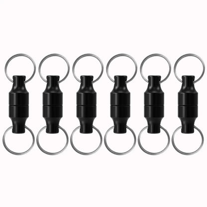 Strong Magnetic Keychain with Metal Ring – Anti-Loss Carbon Steel Car Key Holder Necklace & Storage Hanging Tool (1 Pair / 10PCS)