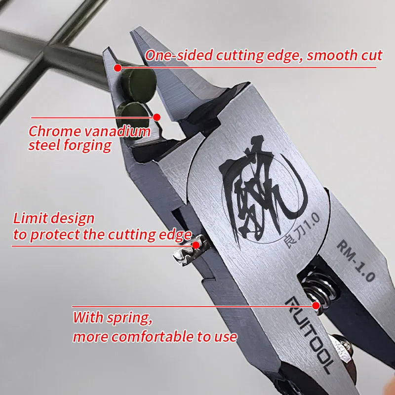 Model Pliers CR-V Ultra-Thin Single Blade Gundam Nipper – Non Slip Grip Sprue Cutter for Plastic Model Cutting & Building