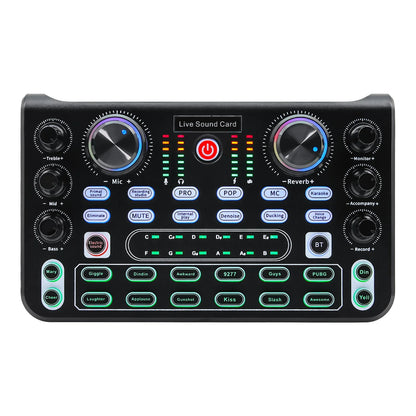 HD X60 Professional Sound Card – English Version Audio Mixer for Karaoke, KTV, Singing, and Live Broadcast