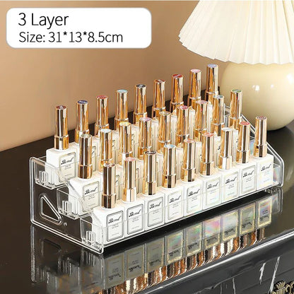 Multi-Layer Acrylic Nail Polish Display Rack – 3/4/5/6/7 Tier Transparent Organizer