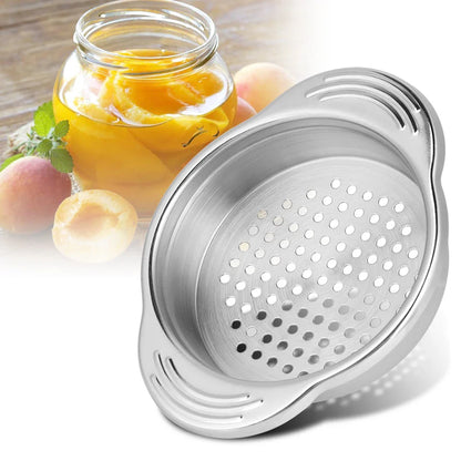 Universal Stainless Steel Can Strainer — Colander for Vegetables, Fruit, Beans, and Tuna